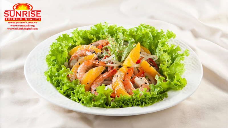 salad tôm Thực đơn ăn kiêng giảm cân mẫu cho mọi người